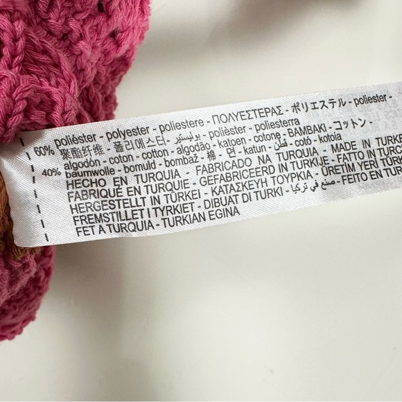 Zara OVERSIZED STRIPED KNIT POLO SWEATER Pink - Picture 13 of 16